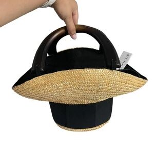 Eugenia Kim Evie Straw Crossbody Tote Bag Natural